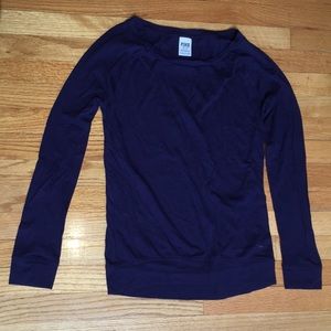 Long sleeve tshirt by PINK. Navy blueish color